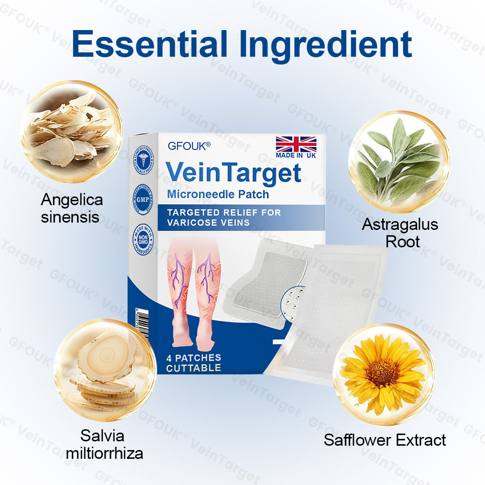 🇬🇧 🥰GFOUK® VeinTarget Microneedle Patch⚡Instant Relief, Long-Term Results
