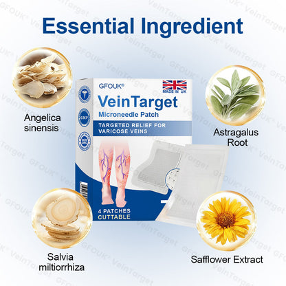 🇬🇧 🥰GFOUK® VeinTarget Microneedle Patch⚡Instant Relief, Long-Term Results