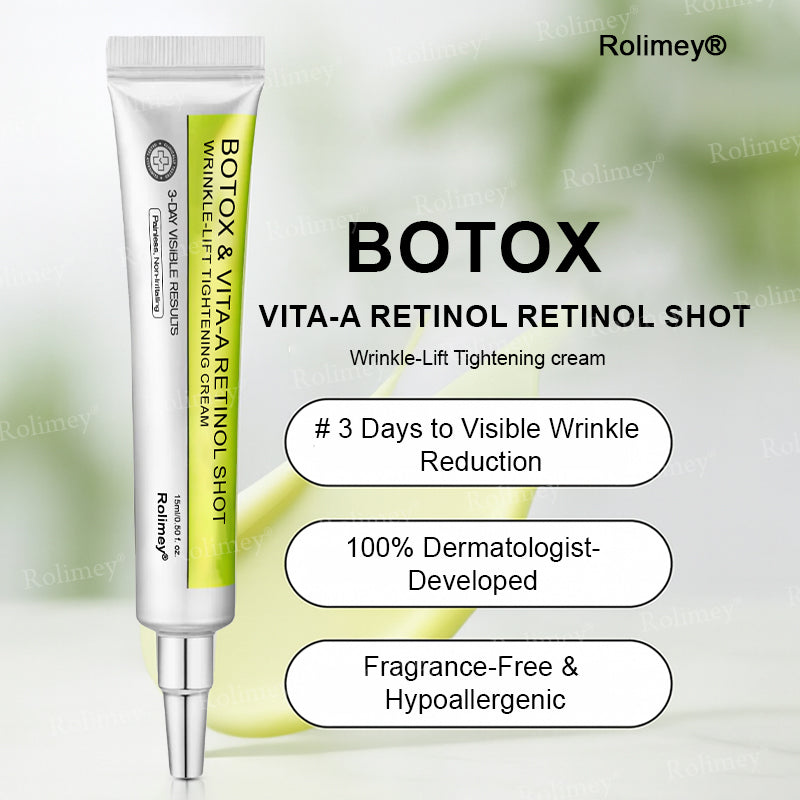 👨‍⚕️Made and shipped from the UK 💫Rolimey® Botox & Vita-A Retinol Shot Wrinkle-Lift Tightening cream - Last Day Promotion 70% OFF