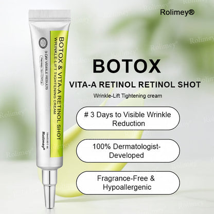 👨‍⚕️Made and shipped from the UK 💫Rolimey® Botox & Vita-A Retinol Shot Wrinkle-Lift Tightening cream - Last Day Promotion 70% OFF