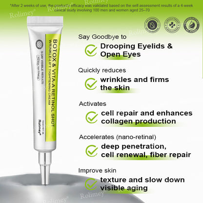 👨‍⚕️Made and shipped from the UK 💫Rolimey® Botox & Vita-A Retinol Shot Wrinkle-Lift Tightening cream - Last Day Promotion 70% OFF