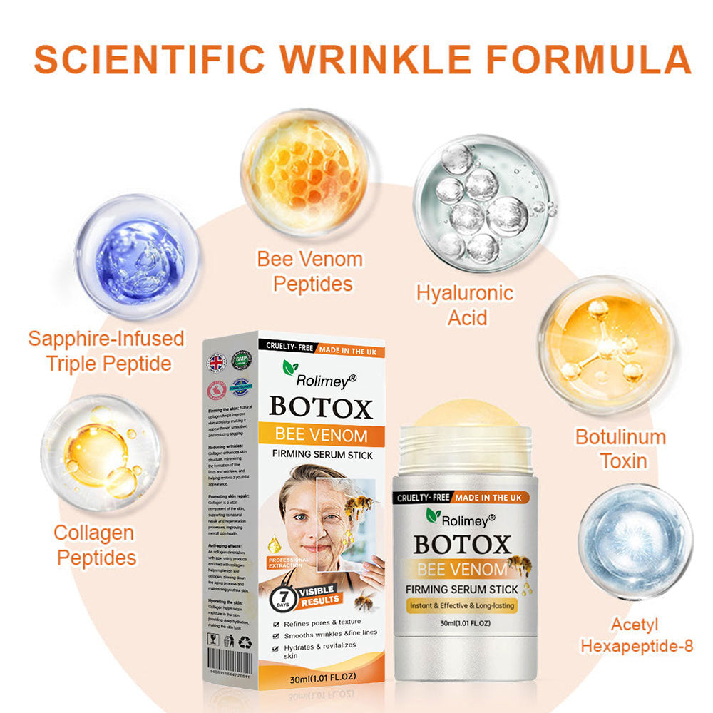 🥰Made and Shipped from UK🇬🇧Rolimey® Botox Bee Venom Firming Serum Stick(⏳LAST DAY 70% OFF)✨
