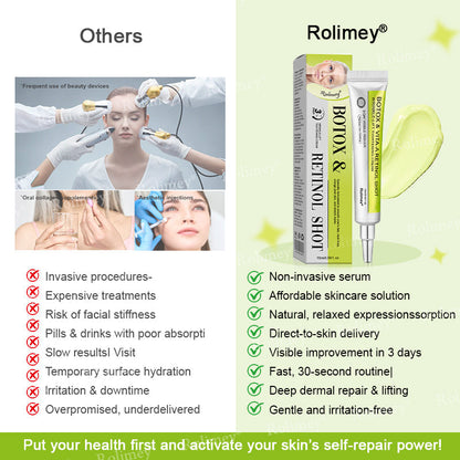 👨‍⚕️Made and shipped from the UK 💫Rolimey® Botox & Vita-A Retinol Shot Wrinkle-Lift Tightening cream - Last Day Promotion 70% OFF