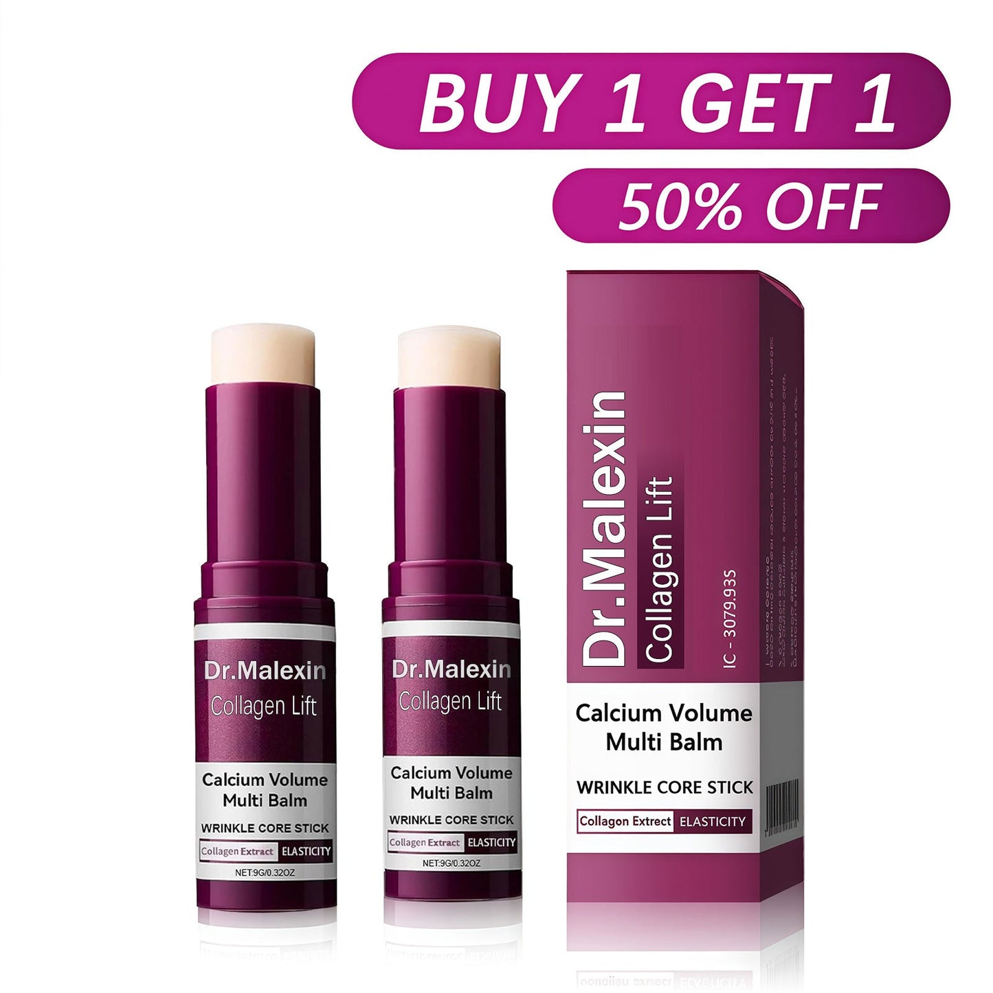 [Dr.Malexin Official]🐱Calcium Volume Multi Balm+Eye Patch 60ea Korean Skin Care Cosmetics
