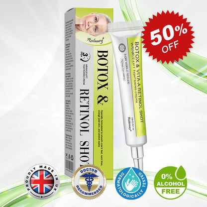 👨‍⚕️Made and shipped from the UK 💫Rolimey® Botox & Vita-A Retinol Shot Wrinkle-Lift Tightening cream - Last Day Promotion 70% OFF