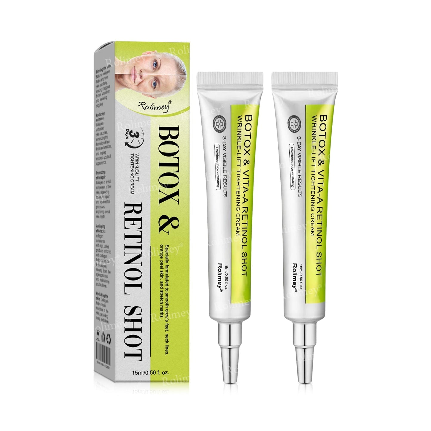 👨‍⚕️Made and shipped from the UK 💫Rolimey® Botox & Vita-A Retinol Shot Wrinkle-Lift Tightening cream - Last Day Promotion 70% OFF
